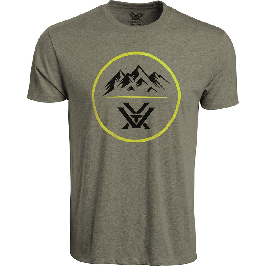 Vortex Men's T-Shirt: Military Heather 3 Peaks, Size 2XL