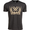 Vortex Men's T-Shirt: Charcoal Heather Full Tine, Size Medium